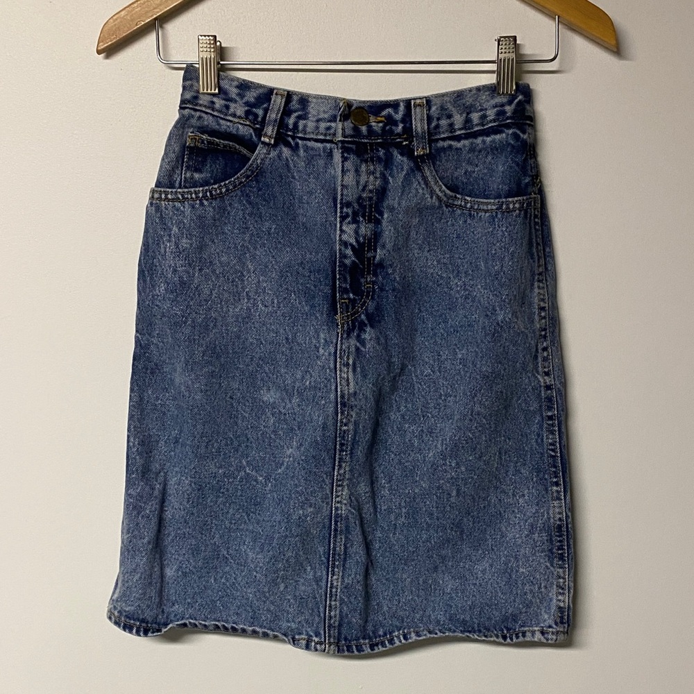 JACK MULQUEENS JRS. Vintage Classic Blue Denim Midi Skirt
